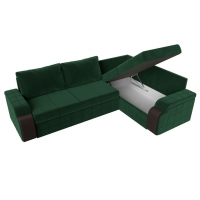 Угловой диван Николь (велюр зелёный коричневый) - Изображение 2